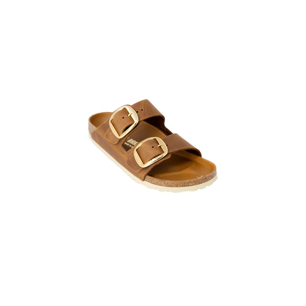 Birkenstock Braune Leder-Slipper