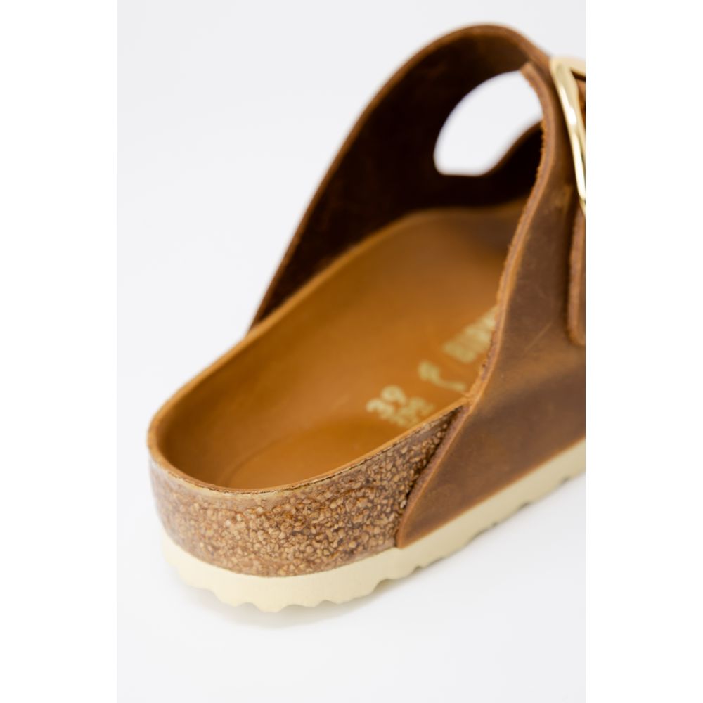 Birkenstock Braune Leder-Slipper