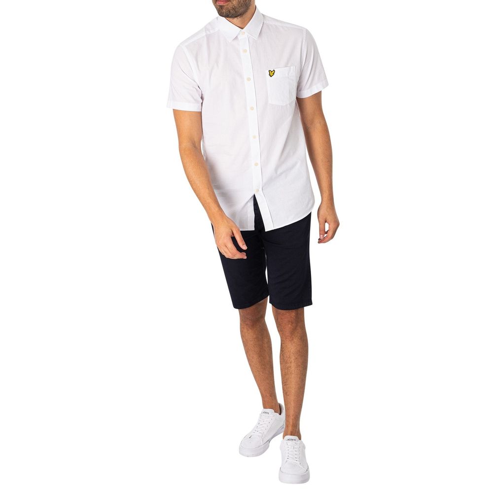 Lyle & Scott Blaue Baumwoll-Bermudashorts