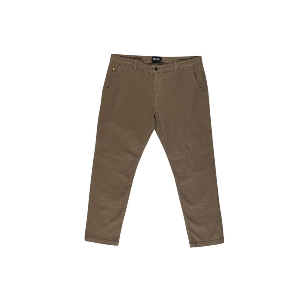 Lyle & Scott Beige Cotton Trousers for a Casual Look