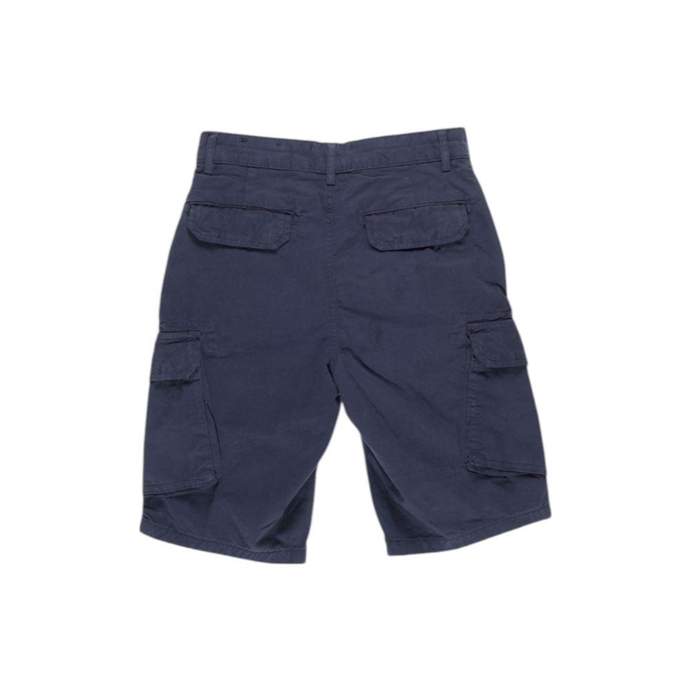 Lyle & Scott Blaue Baumwoll-Bermudashorts