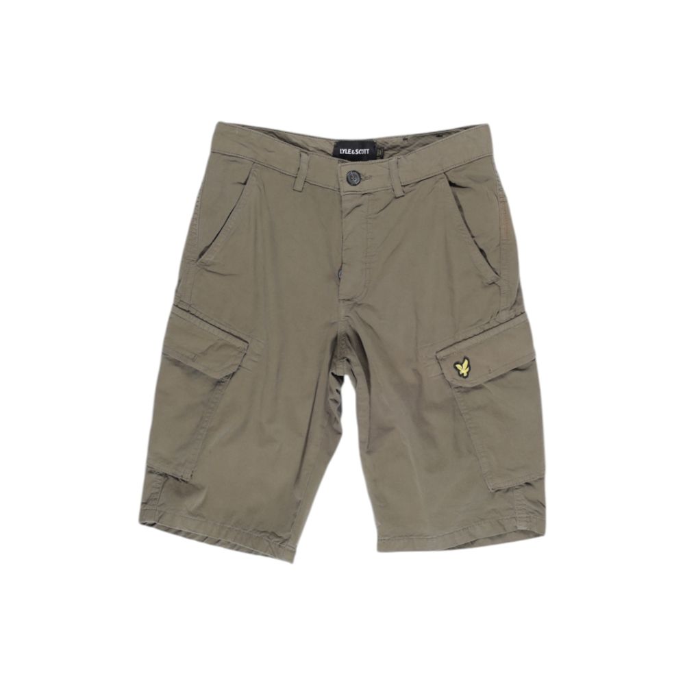 Lyle & Scott Grüne Baumwoll-Bermudashorts