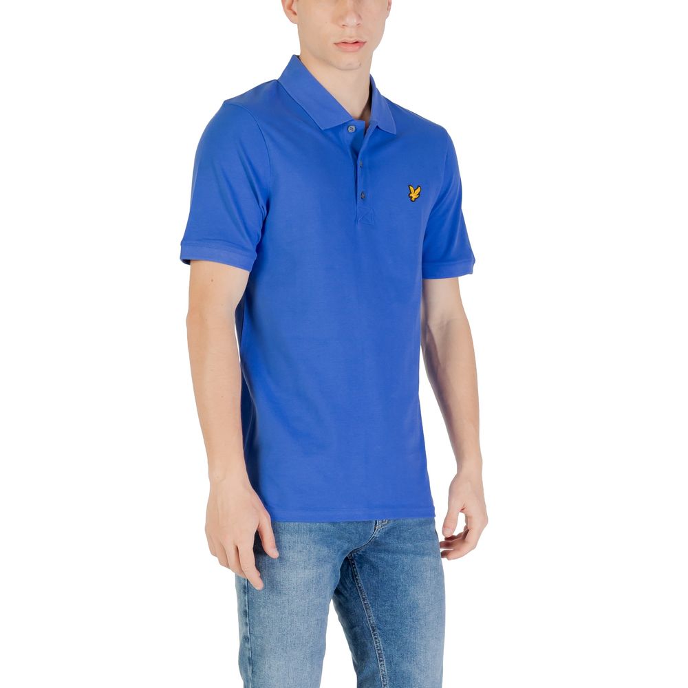 Lyle & Scott Blaues Baumwoll-Poloshirt