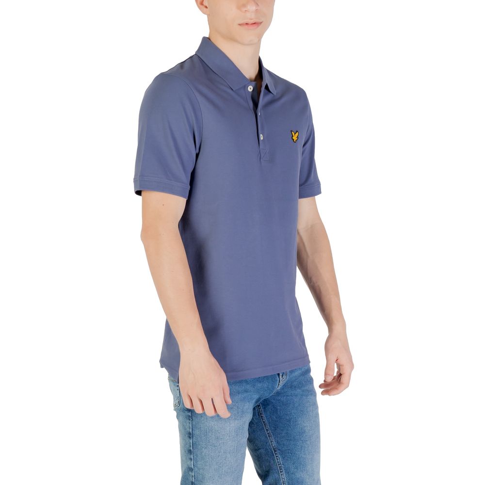 Lyle & Scott Blaues Baumwoll-Poloshirt