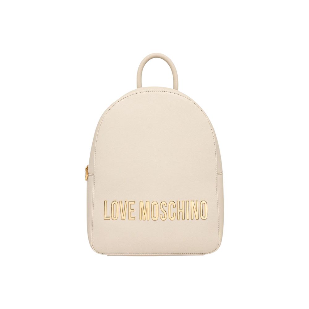 Love Moschino Beiger Rucksack aus Polyethylen
