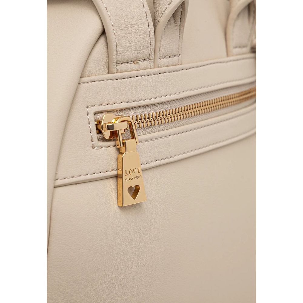 Love Moschino Beiger Rucksack aus Polyethylen
