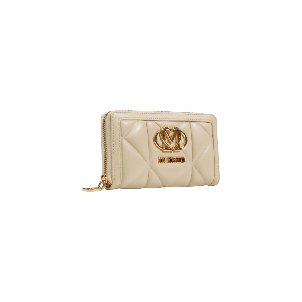 Love Moschino Cream Faux Leather Wallet