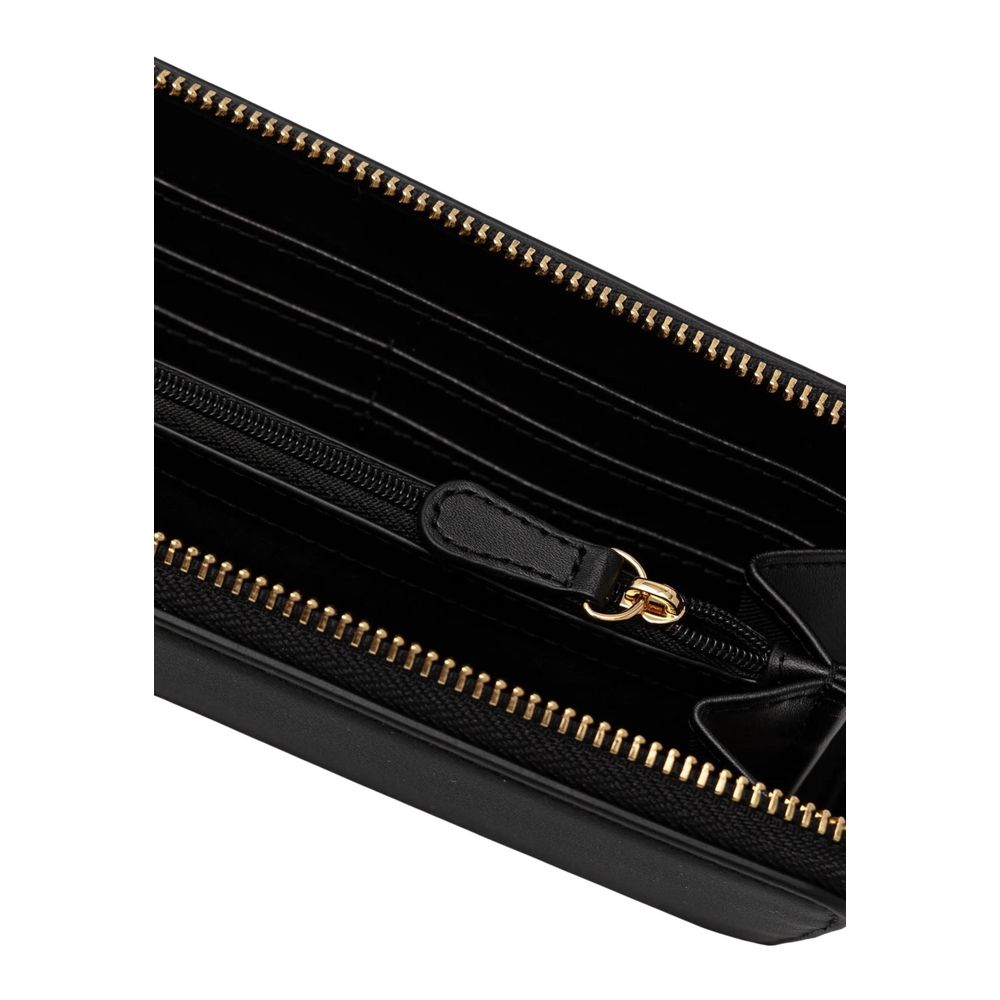 Love Moschino Schwarzes Portemonnaie aus Polyethylen