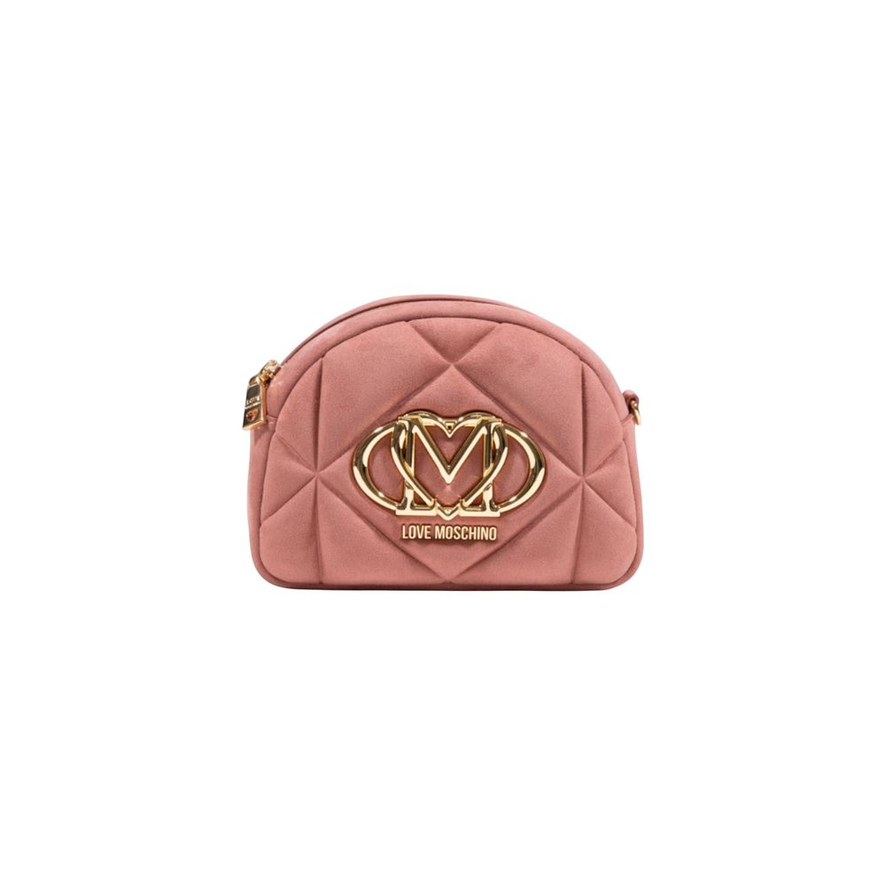 Love Moschino pink suede handbag