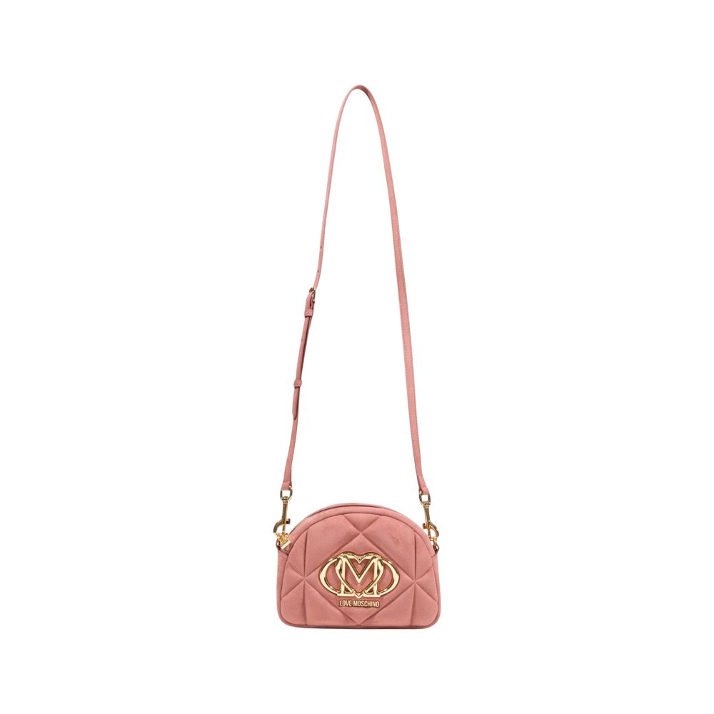 Love Moschino pink suede handbag