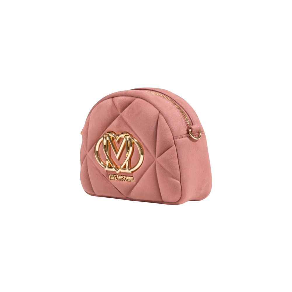 Love Moschino pink suede handbag