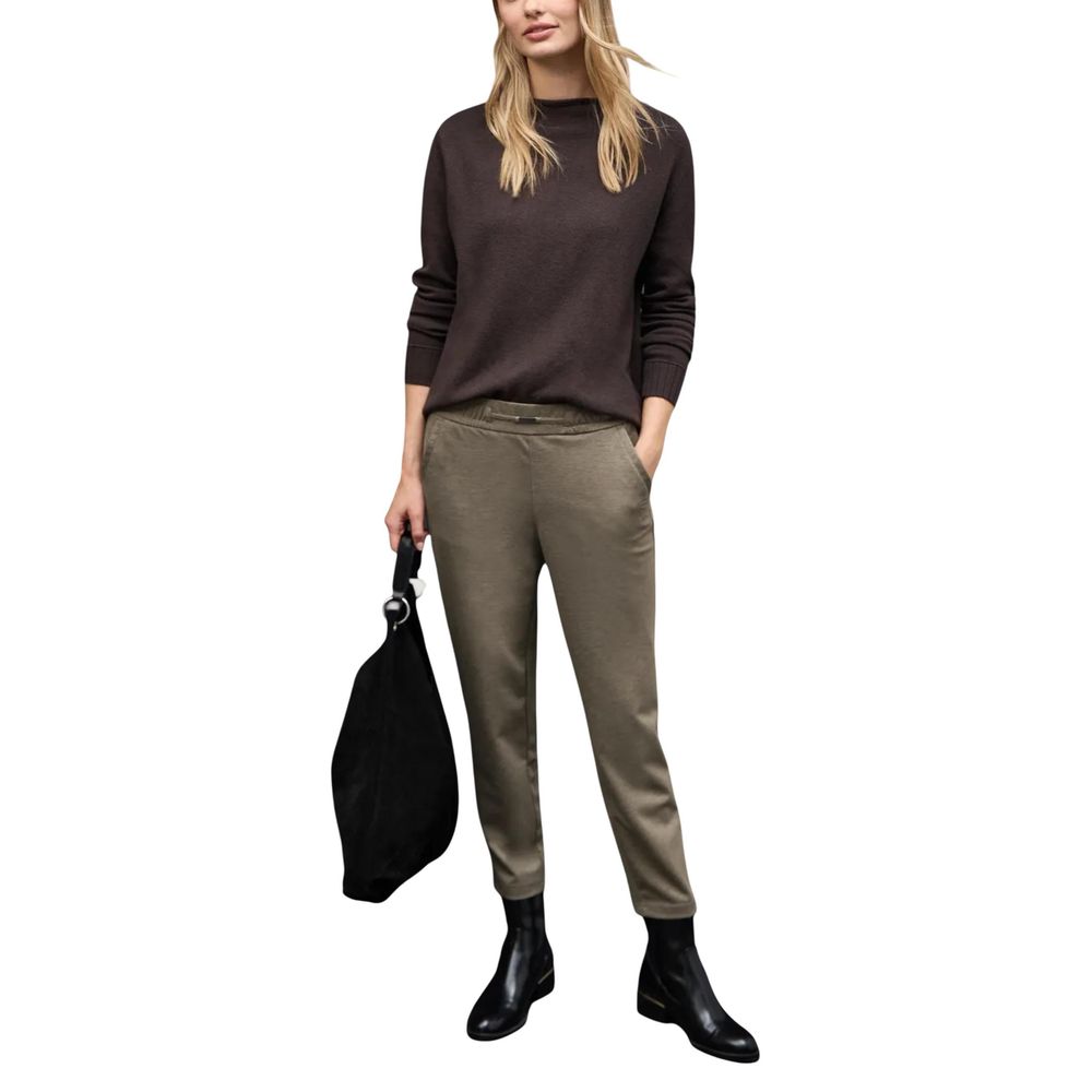 Street One Brown Casual Trousers made of Polyester