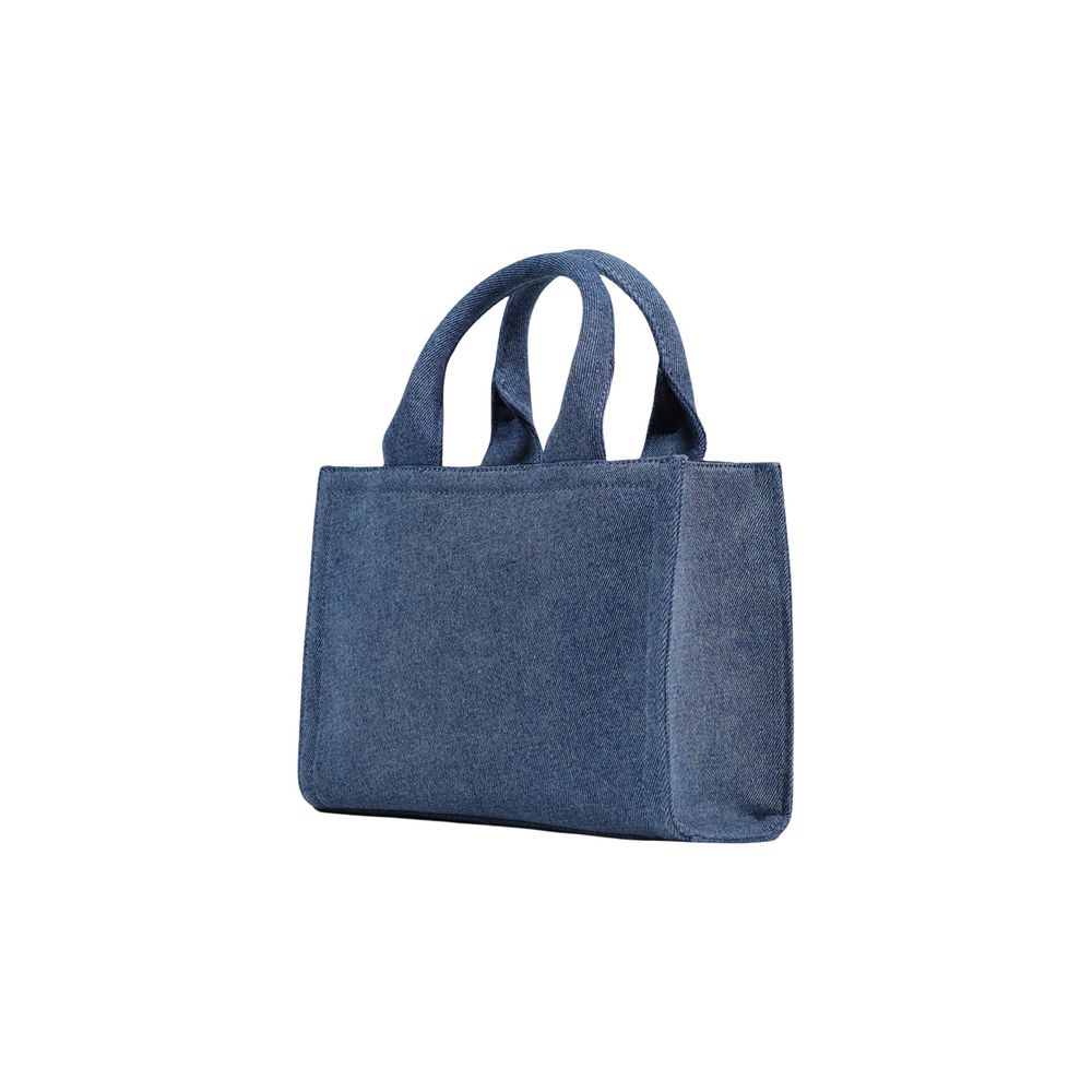 Love Moschino Blaue Baumwoll-Handtasche