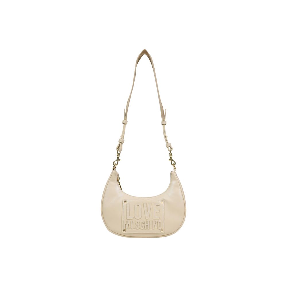 Love Moschino Cream Polyurethane Handbag