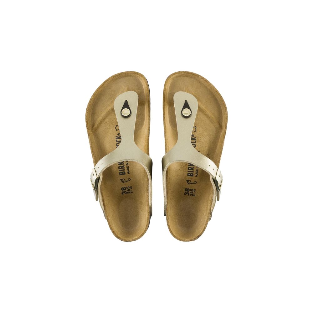 Birkenstock Goldfarbene Synthetik-Sandalen