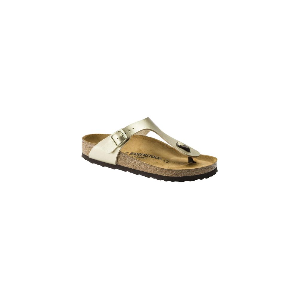 Birkenstock Goldfarbene Synthetik-Sandalen