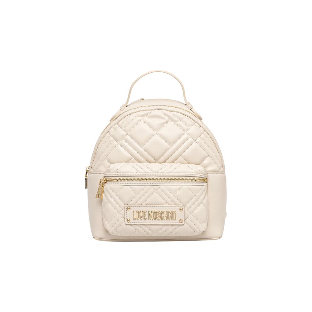 Love Moschino Beiger Rucksack aus Polyethylen