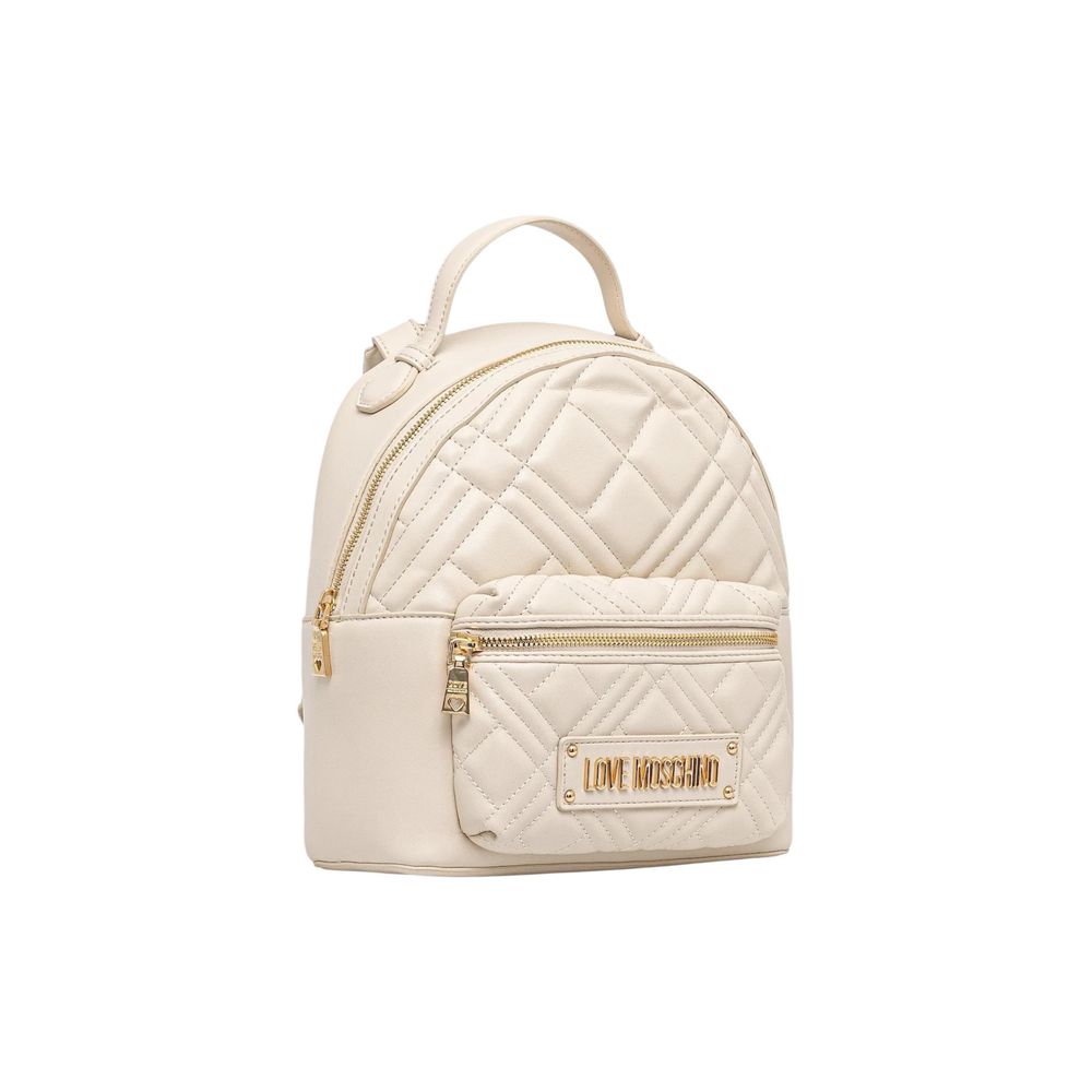 Love Moschino Beiger Rucksack aus Polyethylen