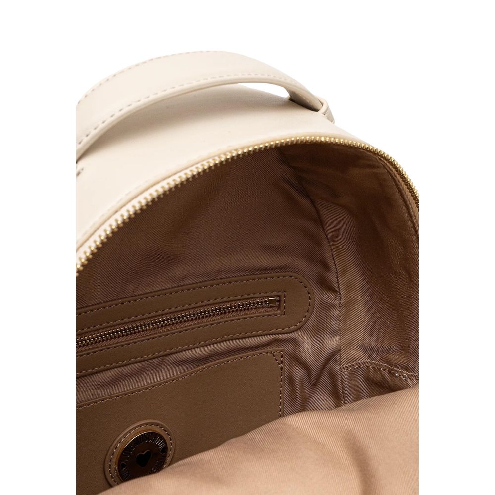 Love Moschino Beiger Rucksack aus Polyethylen