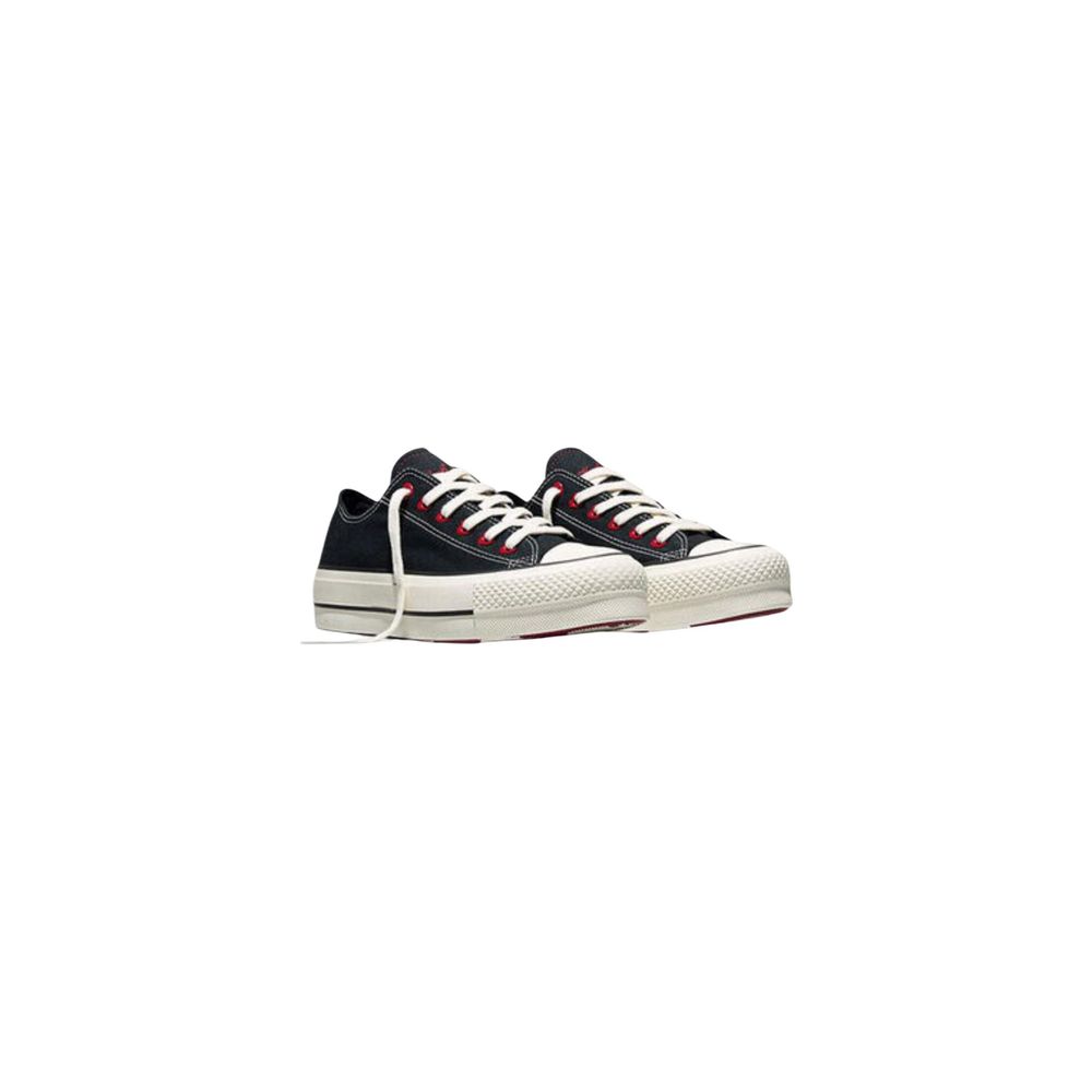 Converse Schwarze Plateau-Sneaker aus Stoff
