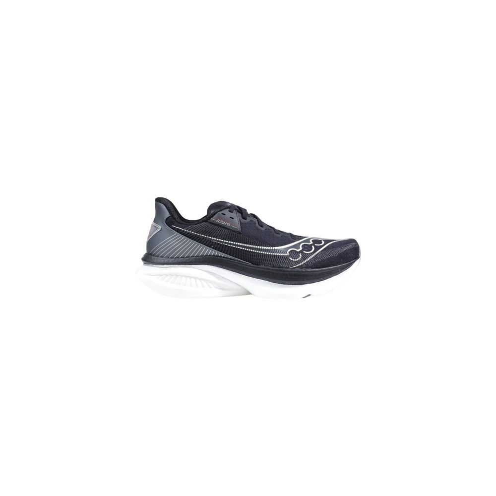 Saucony Black and White Textile Sports Sneakers