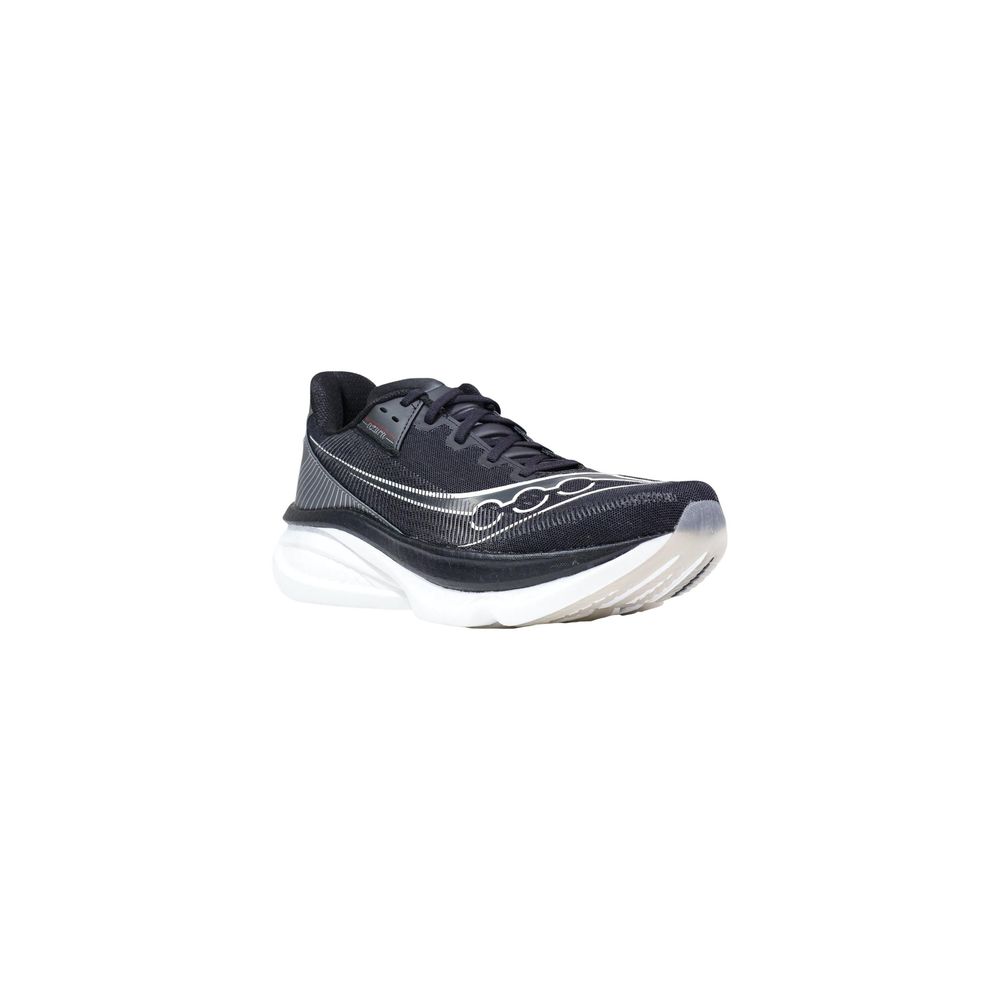 Saucony Black and White Textile Sports Sneakers