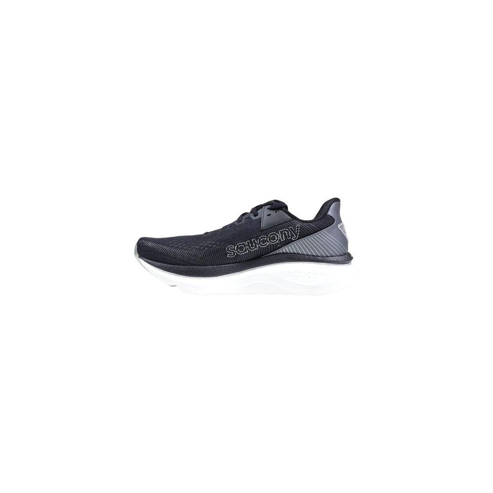 Saucony Black and White Textile Sports Sneakers