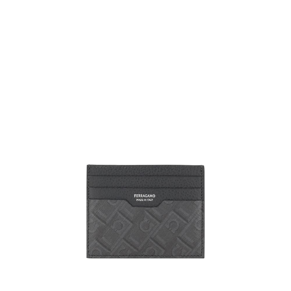 Ferragamo Gray Calfskin Wallet Bos Taurus