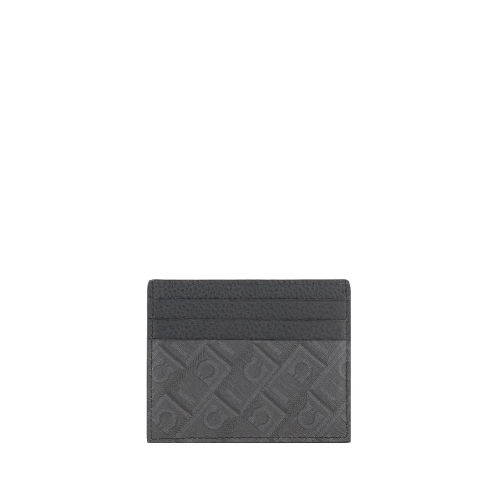 Ferragamo Gray Calfskin Wallet Bos Taurus