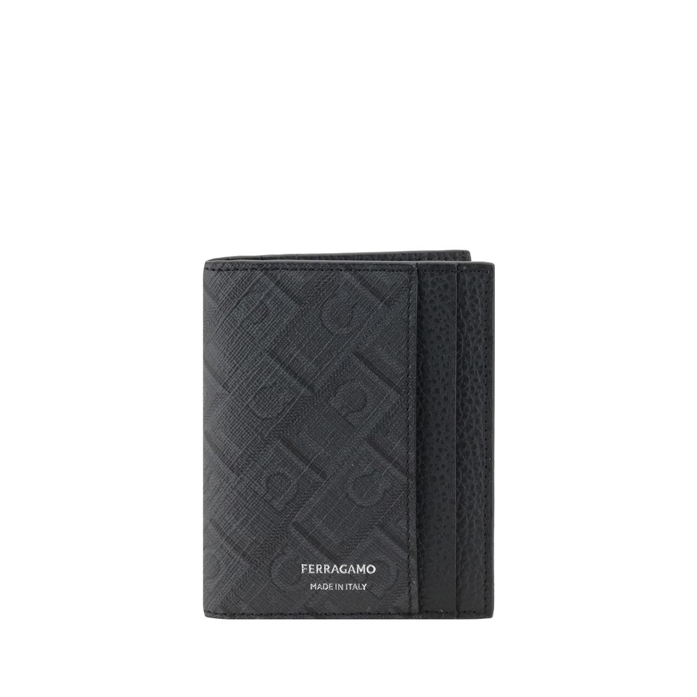 Ferragamo Black Calfskin Bos Taurus Wallet