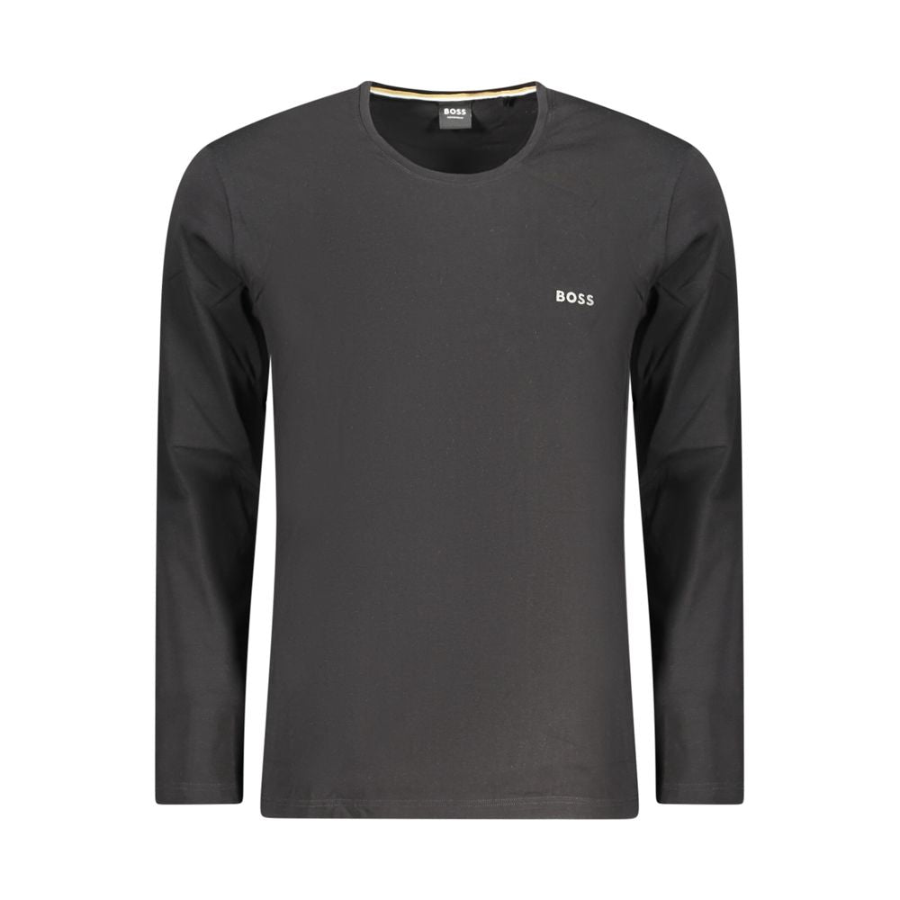 Hugo Boss Schwarzes Baumwoll-T-Shirt für Herren