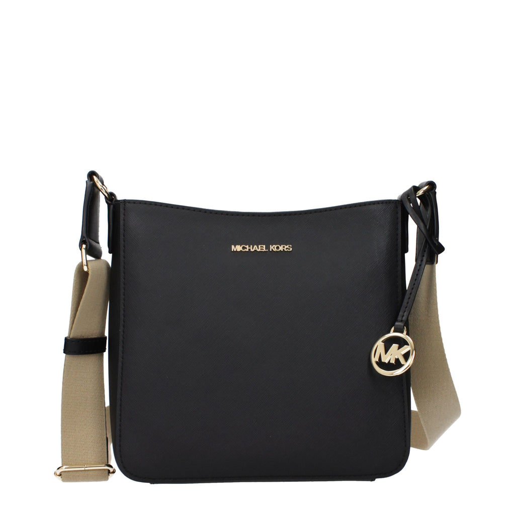 Michael Kors Schwarze Leder Umhängetasche
