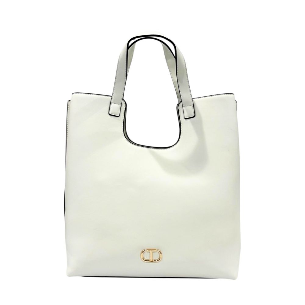 Twinset Weiße Damen-Handtasche aus PU