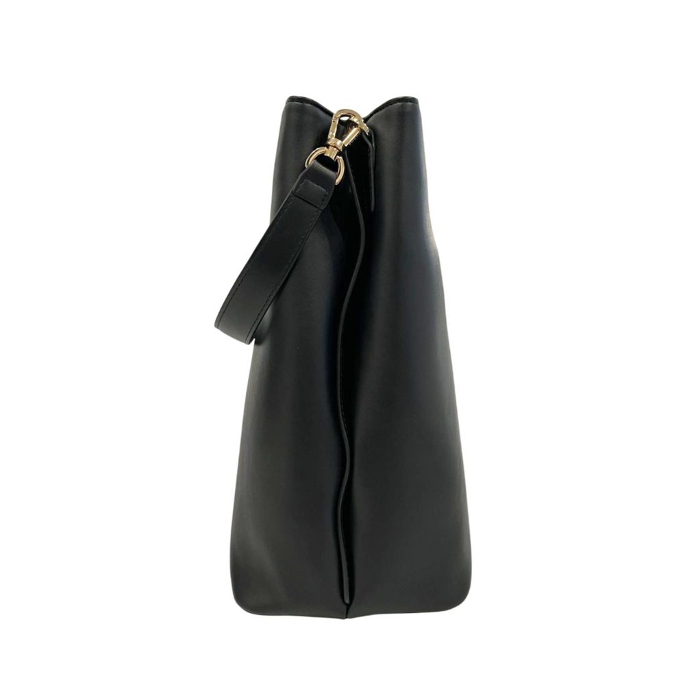 Twinset Schwarze Schultertasche aus PU für Damen