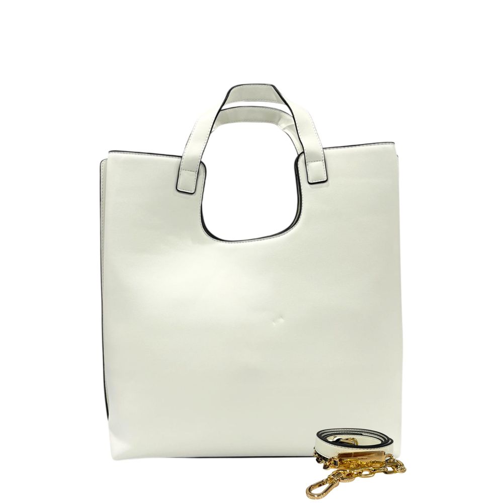 Twinset Weiße Damen-Handtasche aus PU