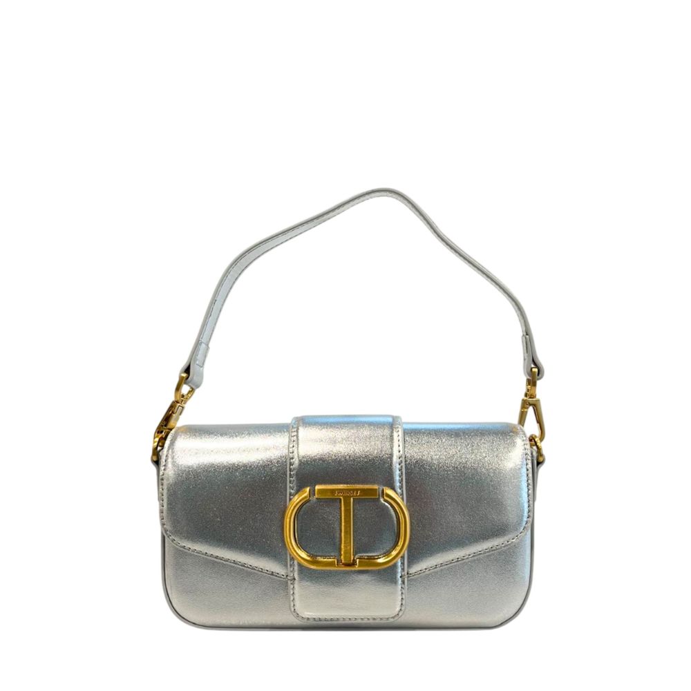 Twinset Women's Silver PU Crossbody Bag