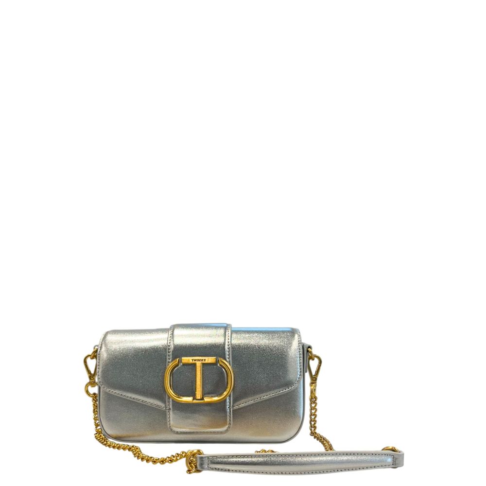 Twinset Women's Silver PU Crossbody Bag