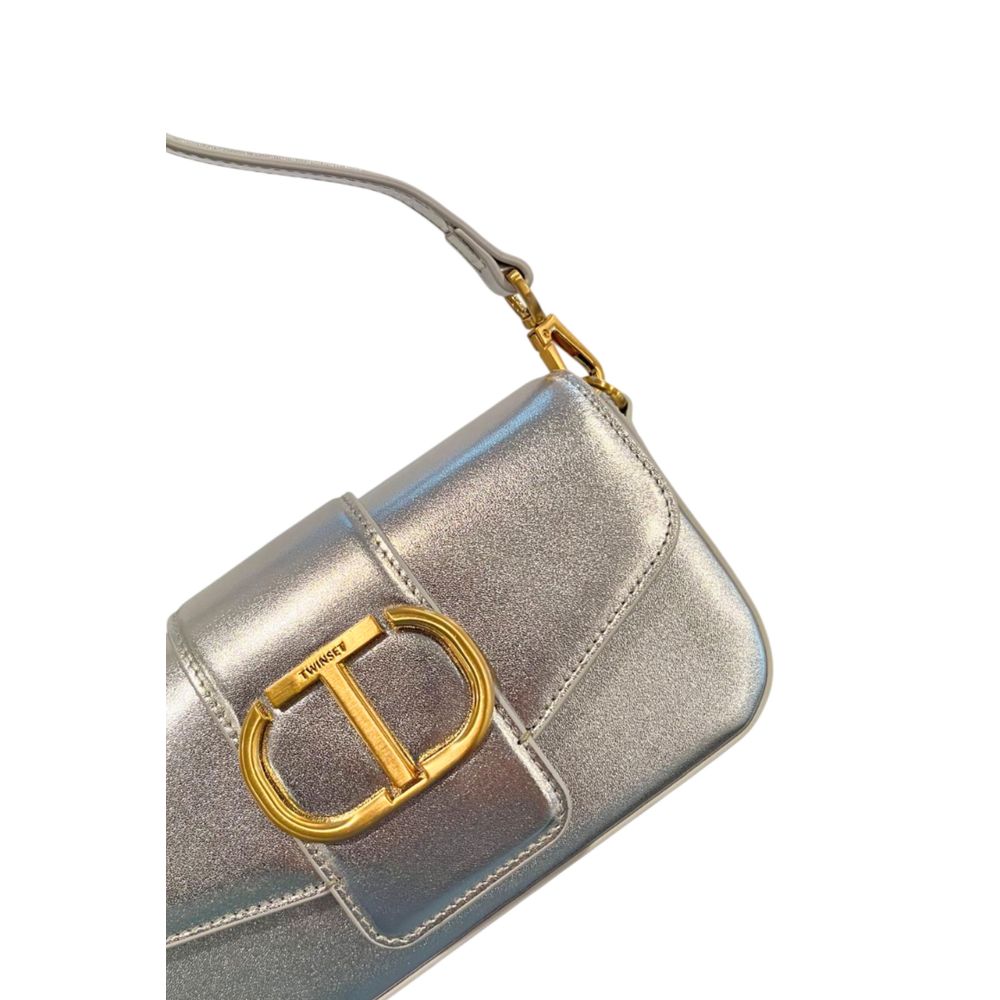 Twinset Women's Silver PU Crossbody Bag