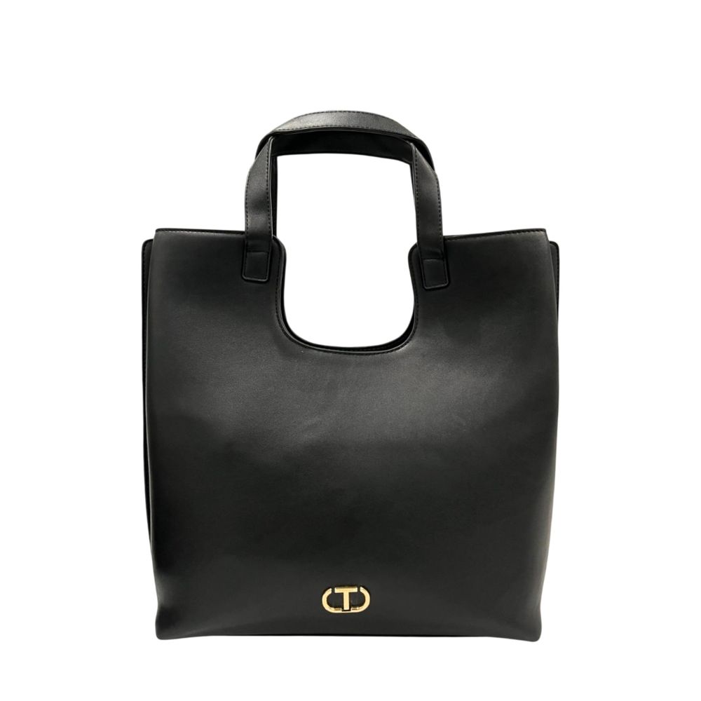 Twinset Schwarze Schultertasche aus PU für Damen
