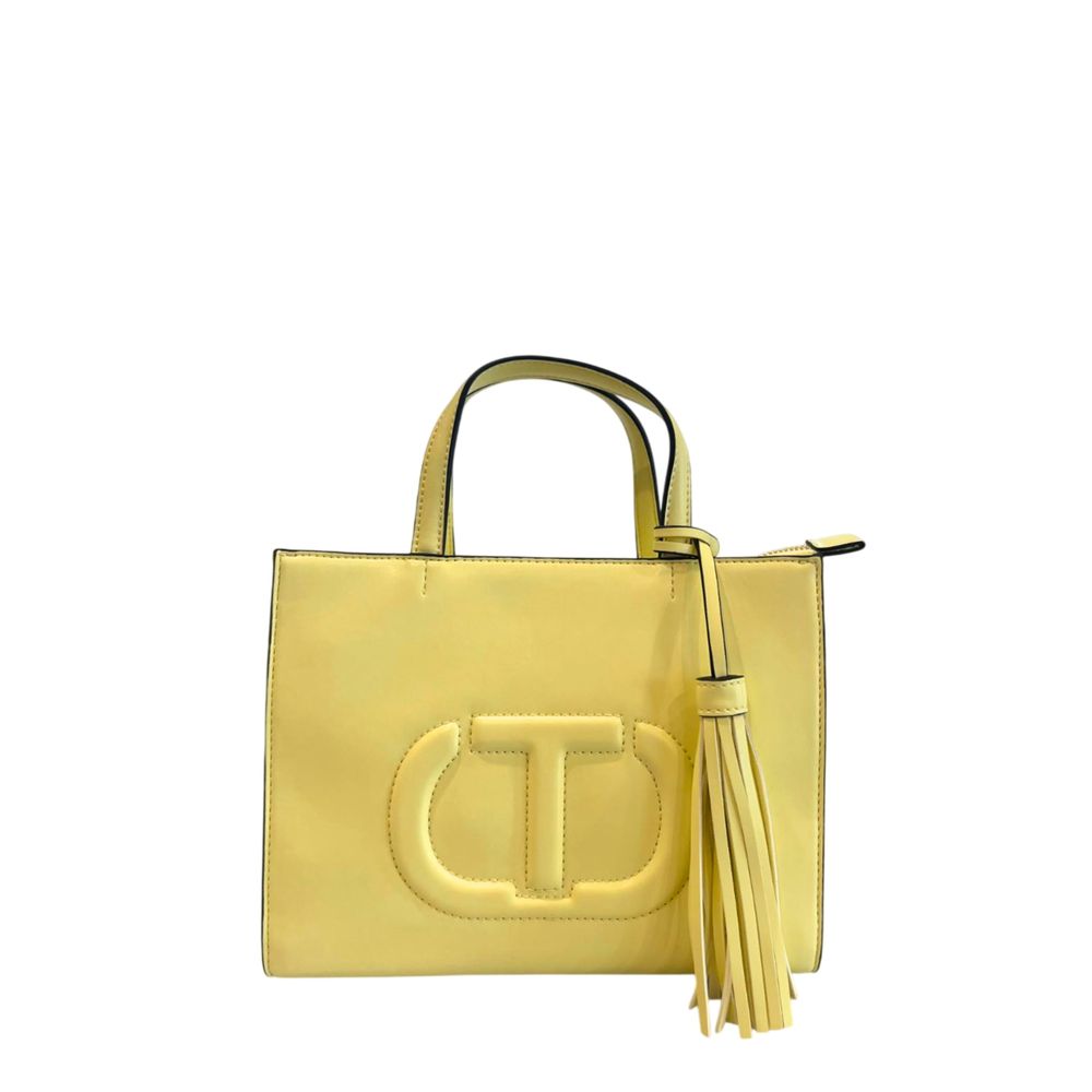Twinset Zweifarbige Schultertasche aus Polyethylen