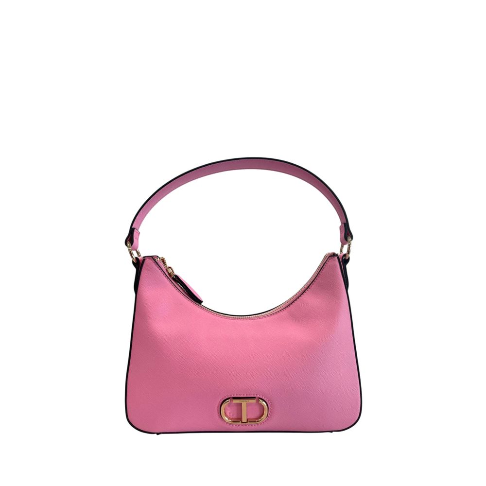 Twinset Pink PU Women's Shoulder Bag