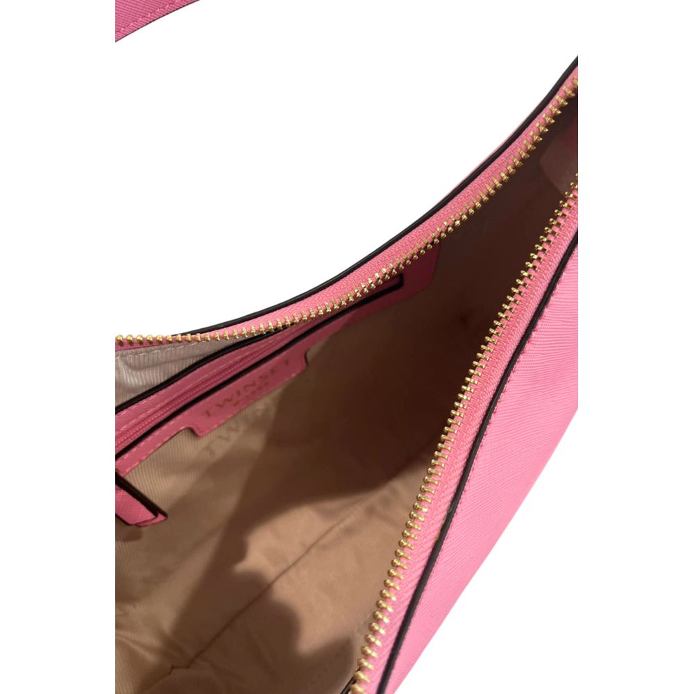 Twinset Pink PU Women's Shoulder Bag