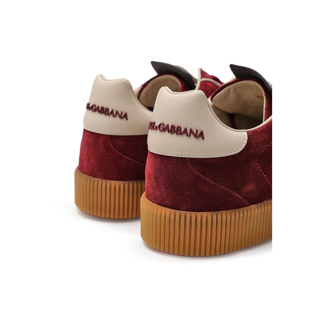 Dolce & Gabbana Weiße Leder Low-Top Sneaker