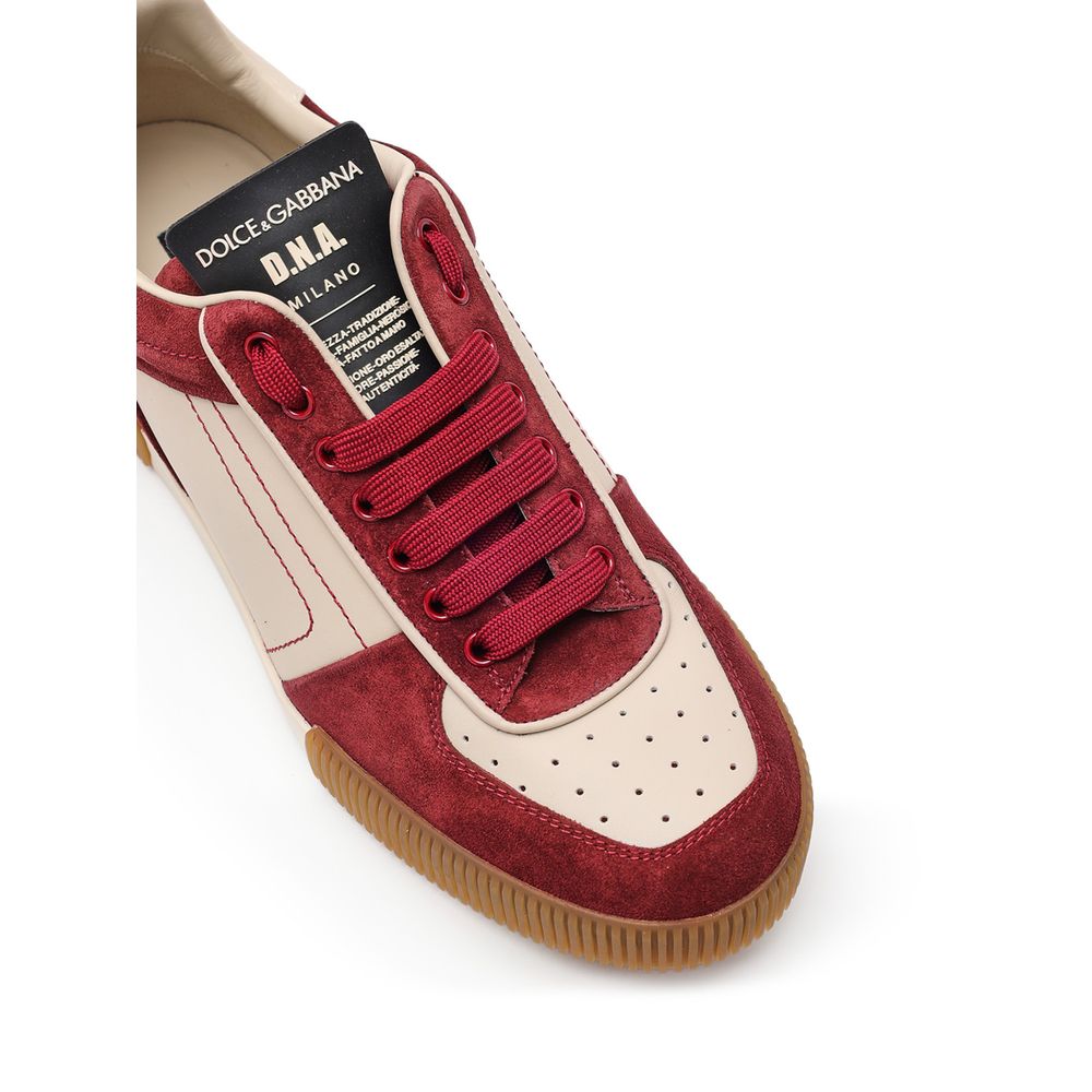 Dolce & Gabbana Weiße Leder Low-Top Sneaker