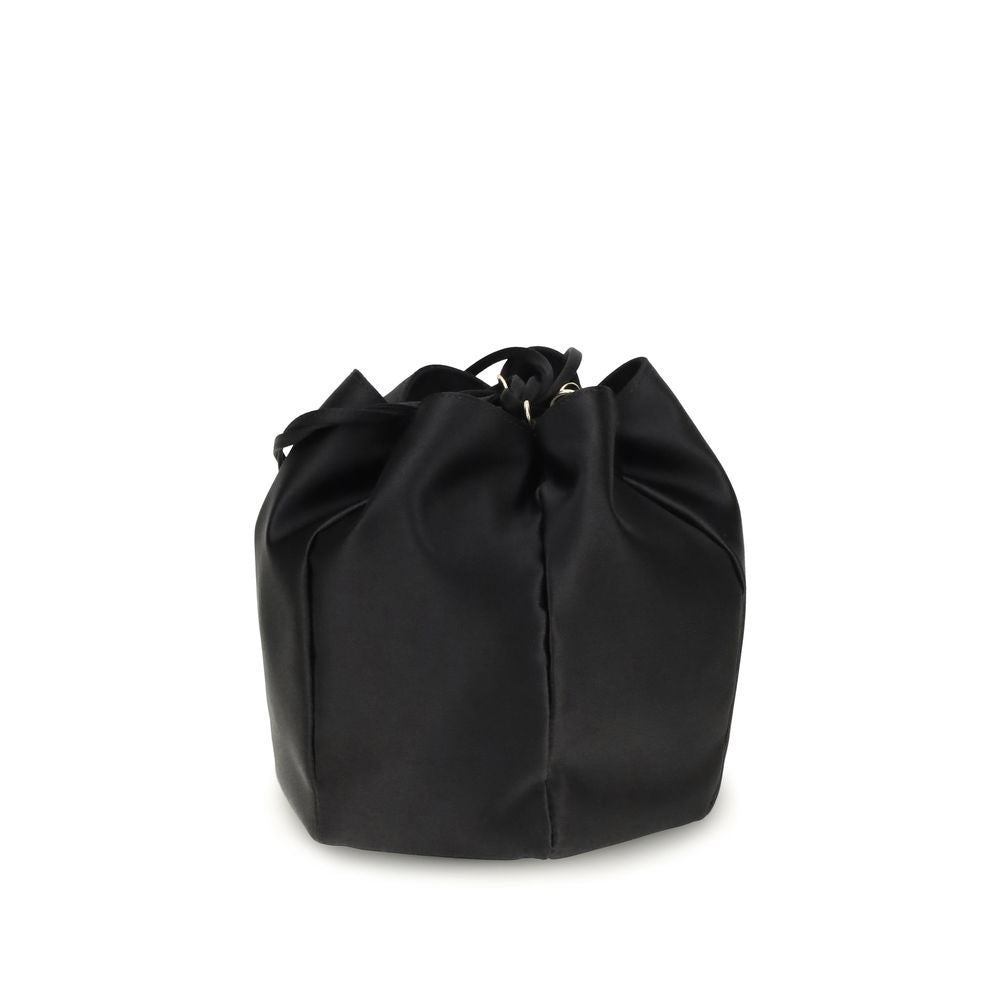 Prada Schwarze Seiden-Beuteltasche
