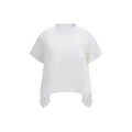 Sacai Weißes Baumwoll-T-Shirt