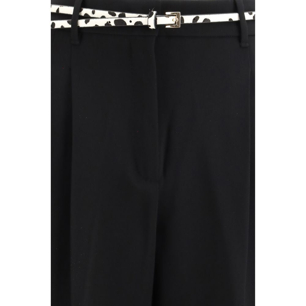 Max Mara Black Triacetate Casual Trousers