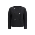 Max Mara Black Full-Length Triacetate Jacket