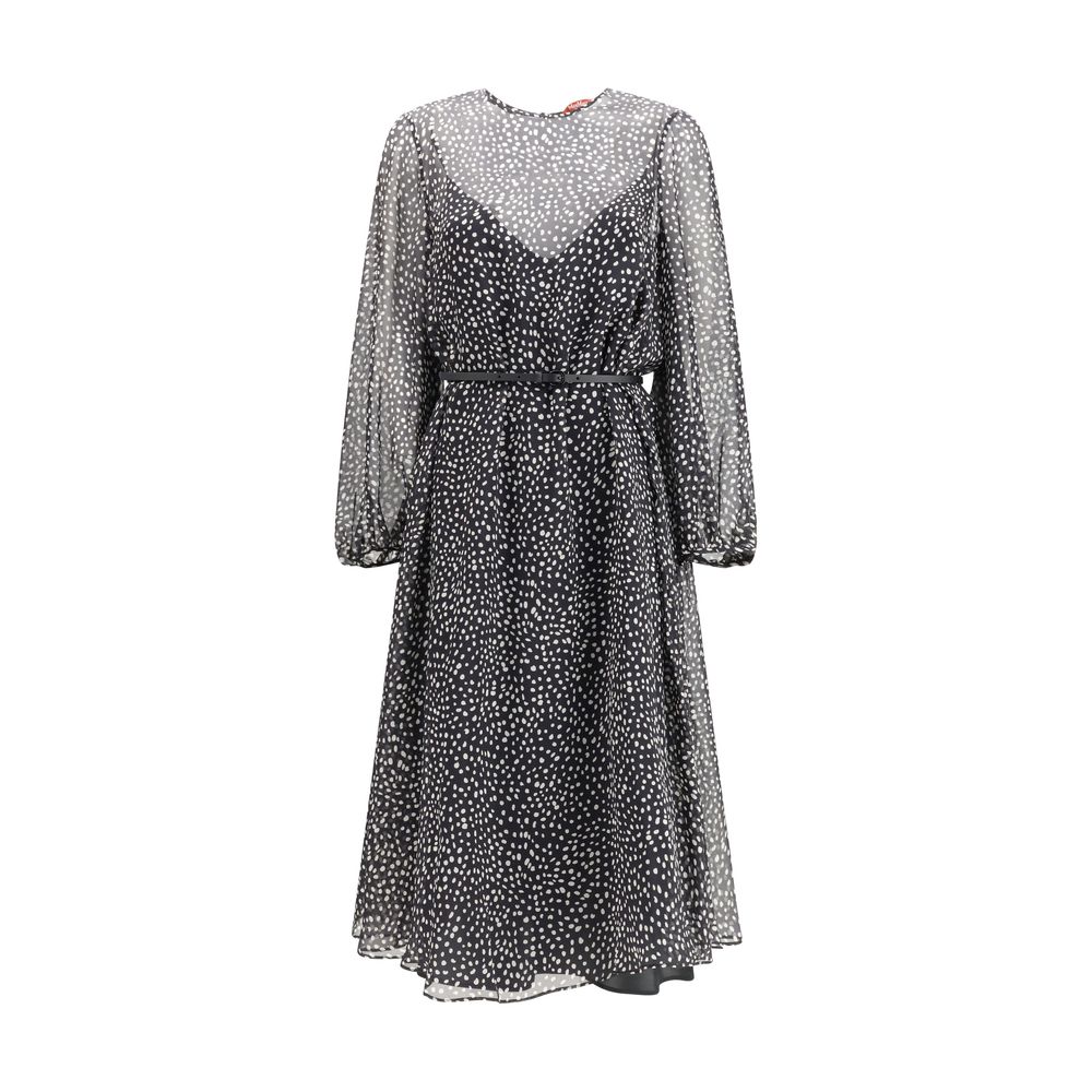 Max Mara Schwarzes Seidenkleid für den Alltag