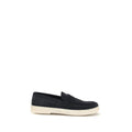 Prada Blaue Kalbsleder Bos Taurus Slipper-Loafer